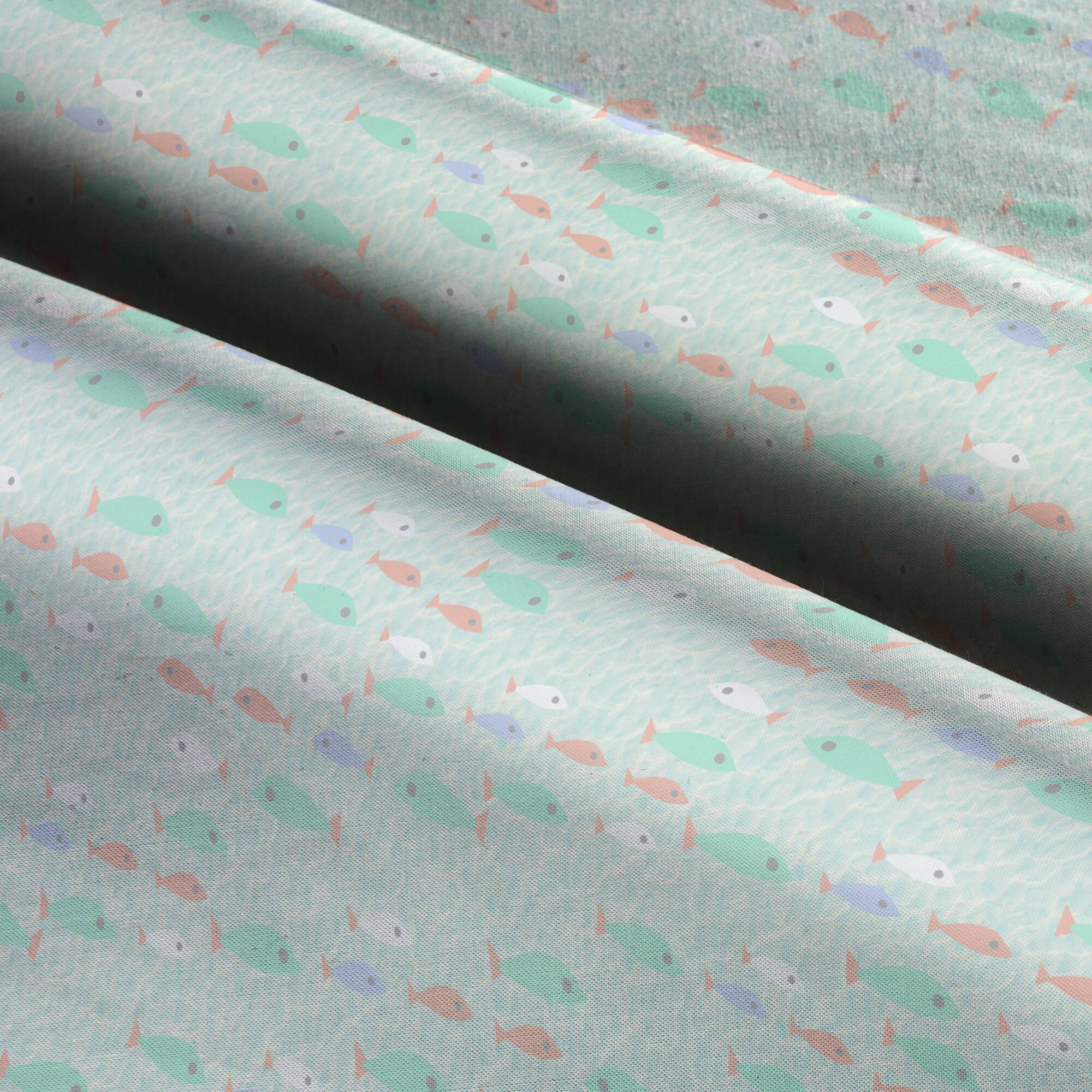 Springs Creative Mermaid Fun Fishy Cotton Fabric